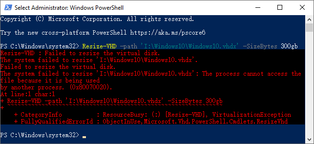 Resize VHD