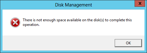 Shrink error