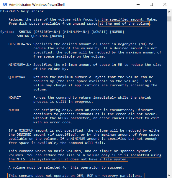 Shrink limitations