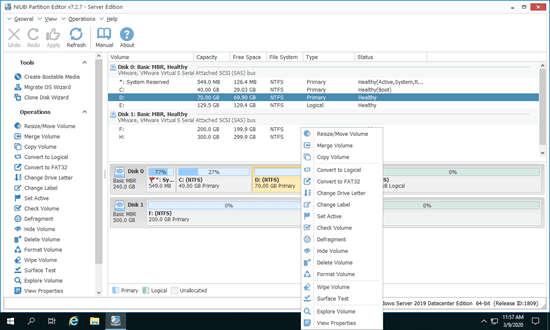 Server Disk Layout
