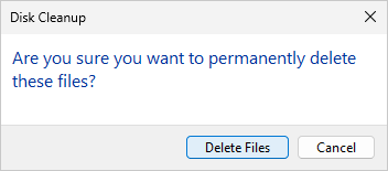 Confirm deletion